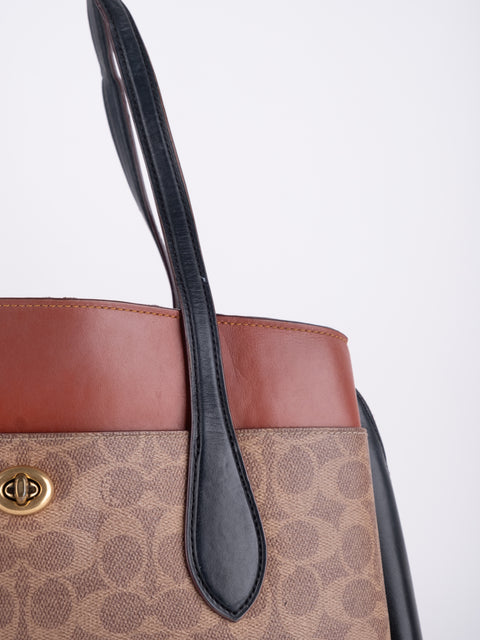 COACH Vintage Signature Colorblock Tote Bag