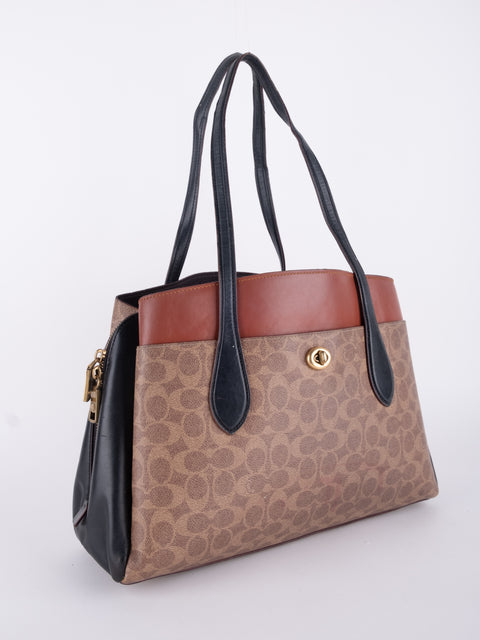 COACH Vintage Signature Colorblock Tote Bag