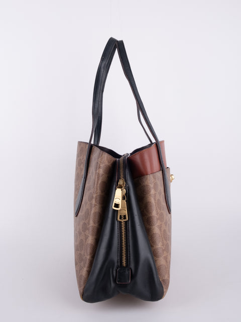 COACH Vintage Signature Colorblock Tote Bag