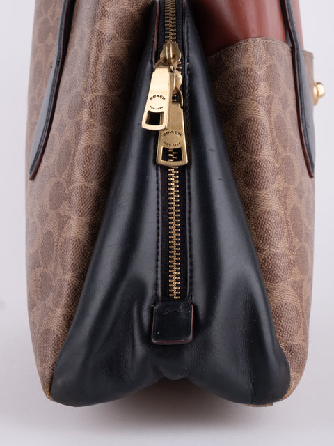 COACH Vintage Signature Colorblock Tote Bag