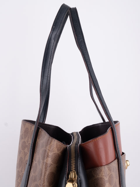 COACH Vintage Signature Colorblock Tote Bag
