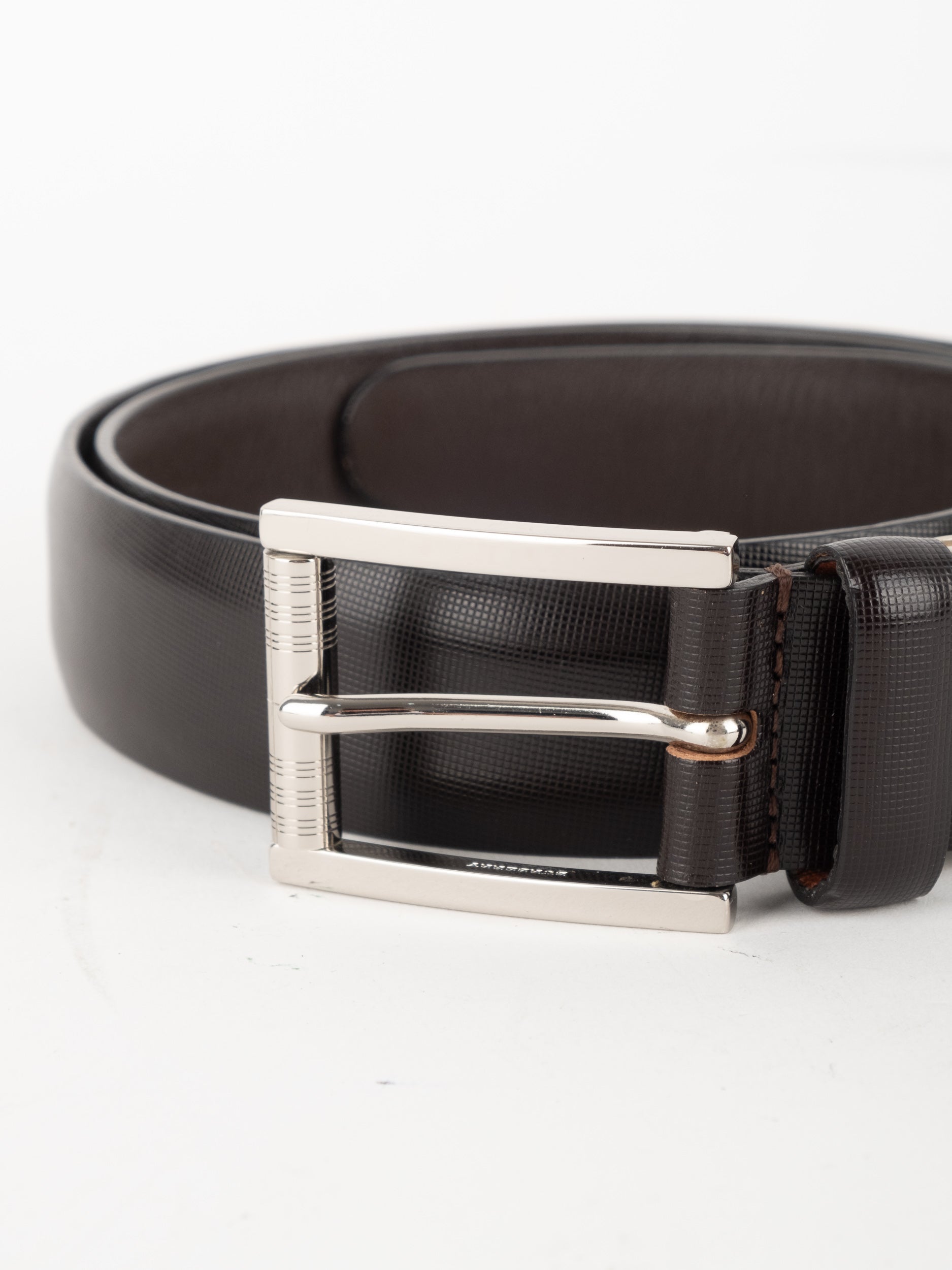 BURBERRY Leather Belt Classic Buckle