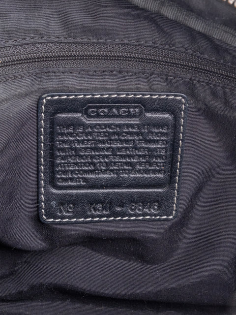 COACH Vintage Black Signature Buckle Satchel Bag