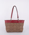COACH Vintage Signature Red Trim Tote Bag