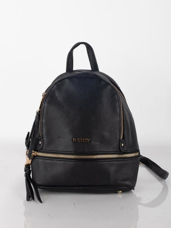 Mini Backpack – Black Pebbled Leather