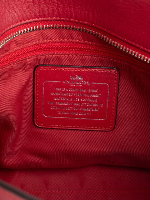 COACH Vintage Signature Red Trim Tote Bag