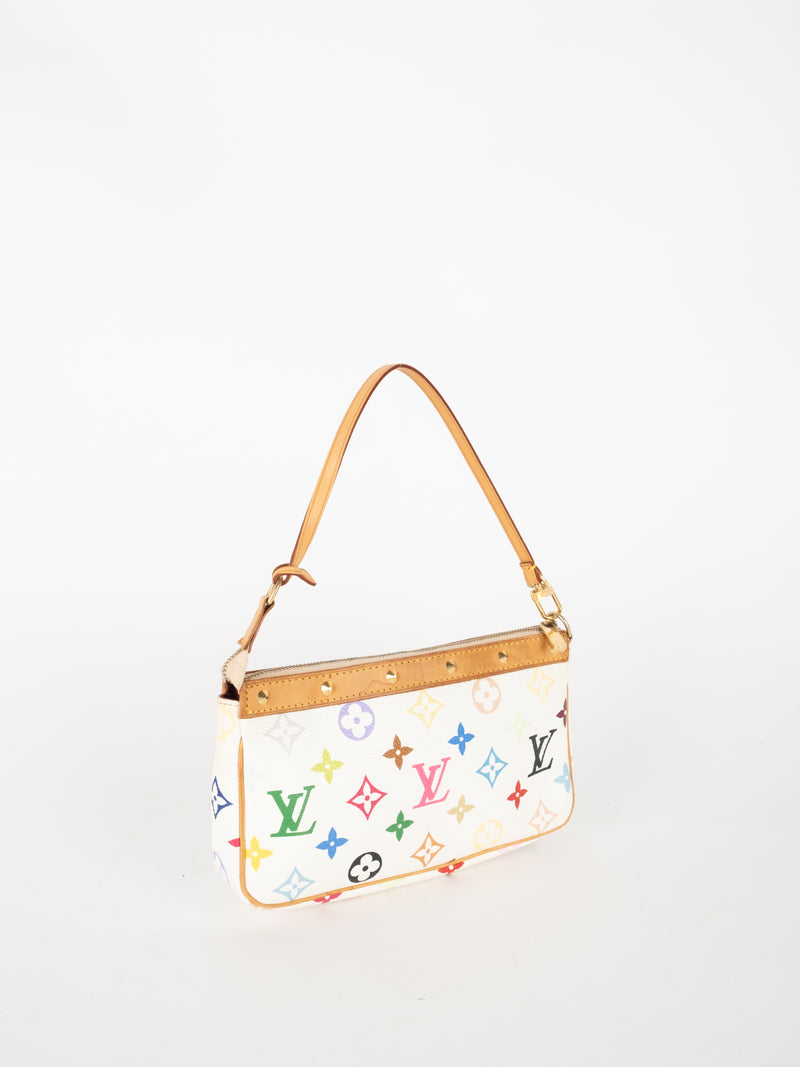 Louis Vuitton Pochette Multicolore Takashi Murakami Shoulder Bag נדיר במיוחד
