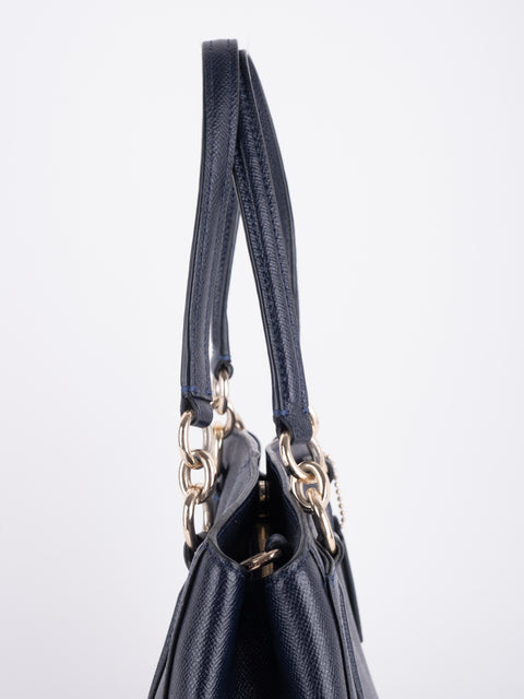 COACH Vintage Black Structured Tote Bag