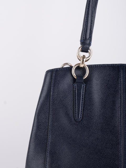 COACH Vintage Black Structured Tote Bag