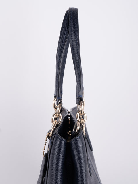 COACH Vintage Black Structured Tote Bag