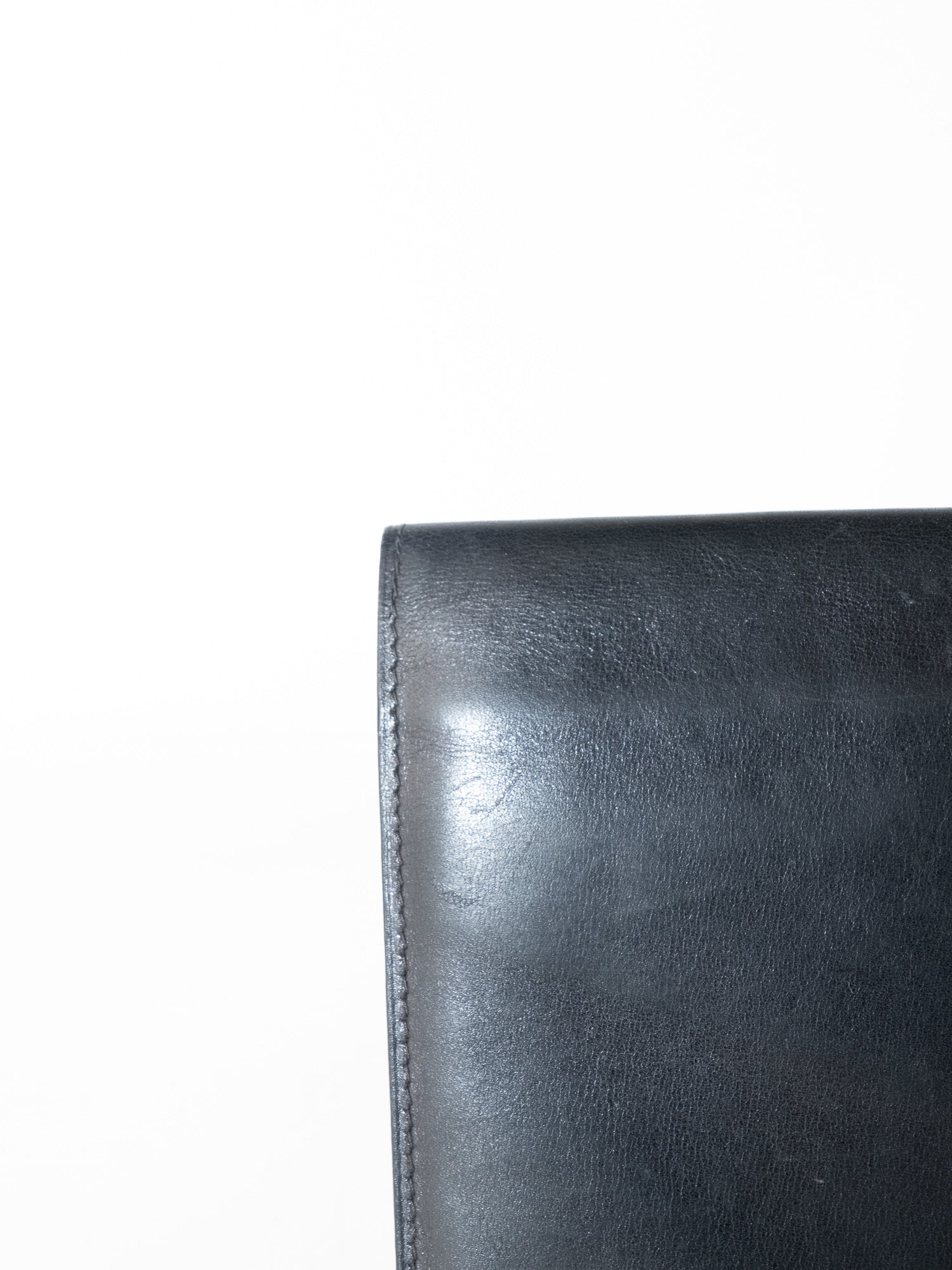 Celine Long Wallet – Black Leather with Gold Details