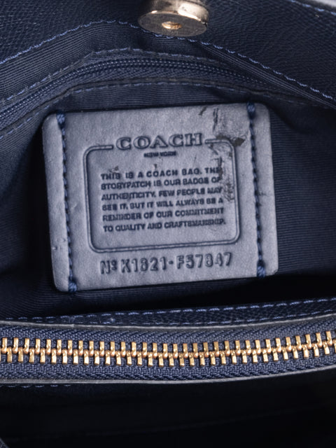 COACH Vintage Black Structured Tote Bag