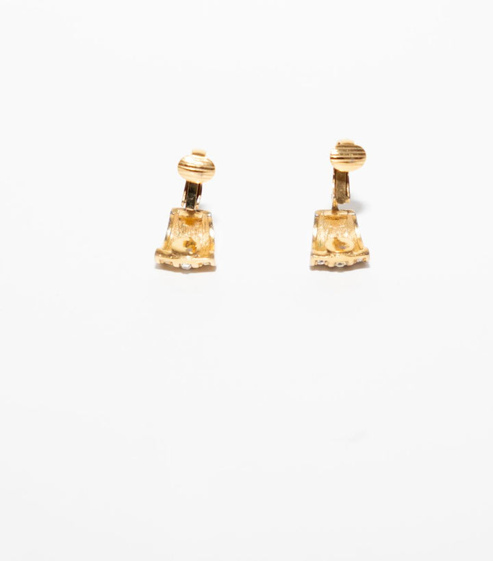 Sparkly Golden Clip Earrings - Volver