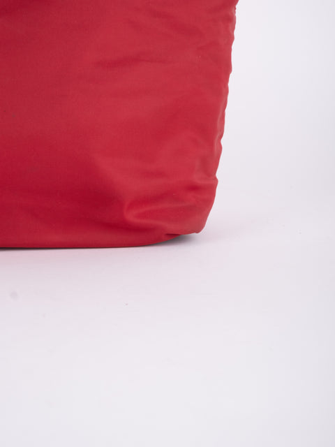 PRADA Vintage Red Nylon Tote Bag