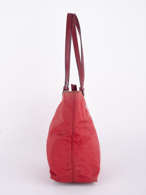 PRADA Vintage Red Nylon Tote Bag