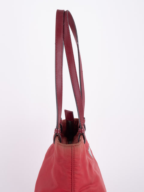 PRADA Vintage Red Nylon Tote Bag