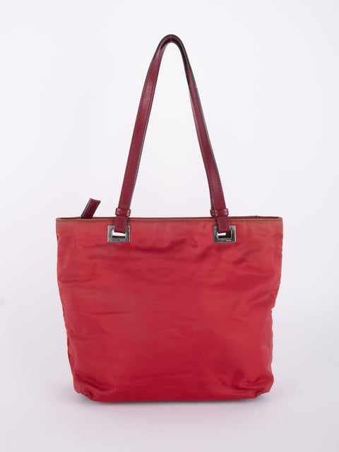 PRADA Vintage Red Nylon Tote Bag