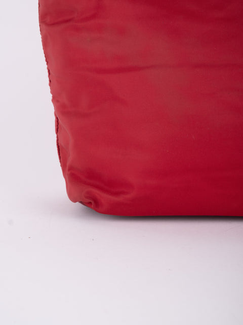PRADA Vintage Red Nylon Tote Bag