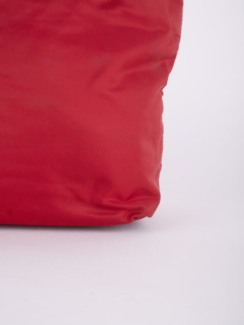 PRADA Vintage Red Nylon Tote Bag