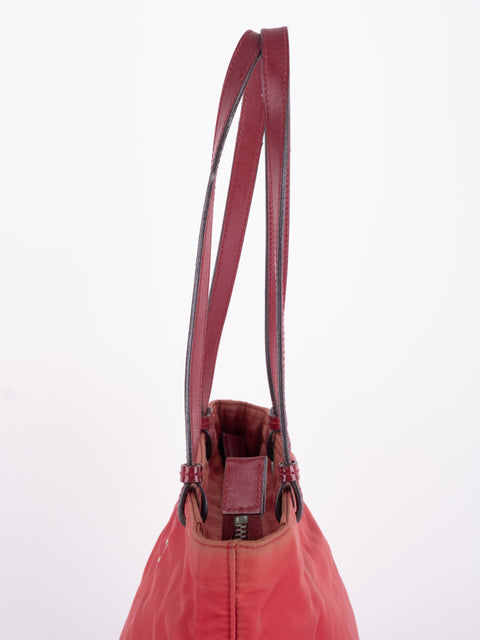 PRADA Vintage Red Nylon Tote Bag