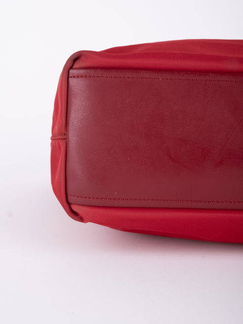 PRADA Vintage Red Nylon Tote Bag