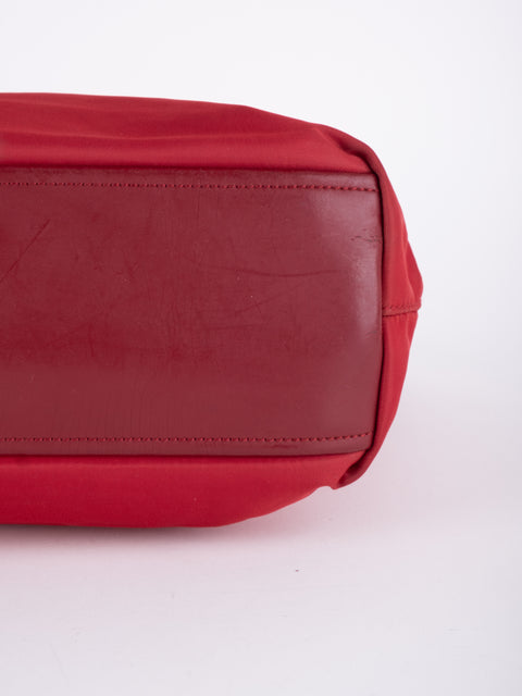 PRADA Vintage Red Nylon Tote Bag