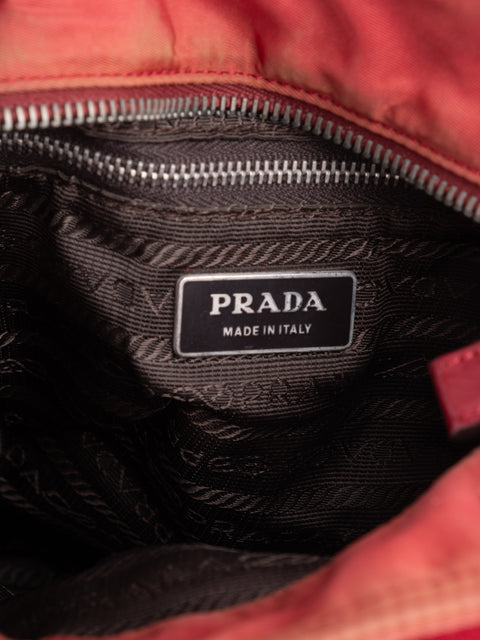 PRADA Vintage Red Nylon Tote Bag