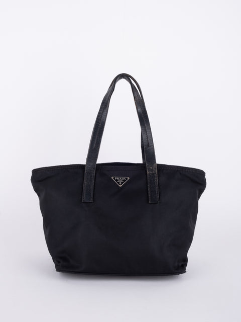 PRADA Vintage Black Nylon Tote Bag