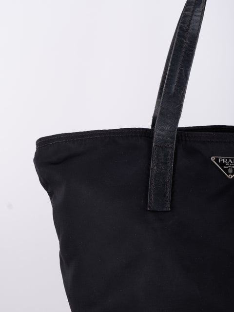 PRADA Vintage Black Nylon Tote Bag
