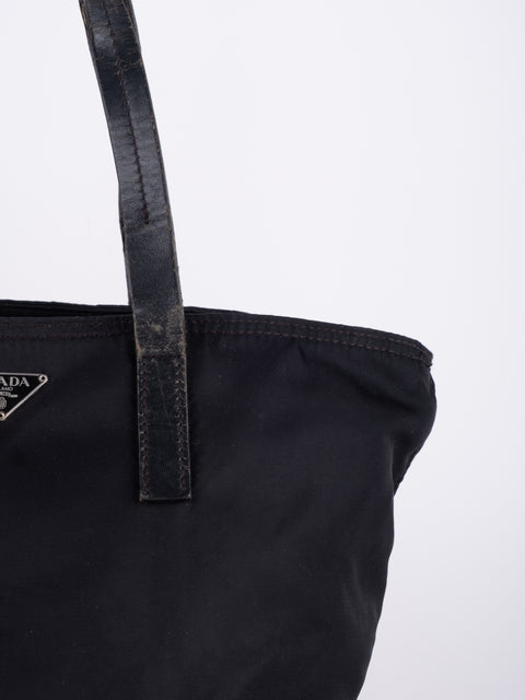 PRADA Vintage Black Nylon Tote Bag