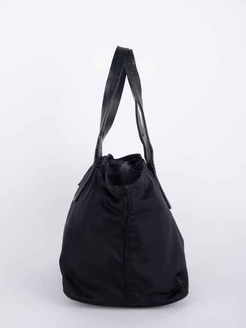 PRADA Vintage Black Nylon Tote Bag