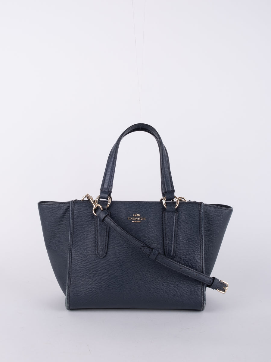 COACH Vintage Navy Leather Tote Bag