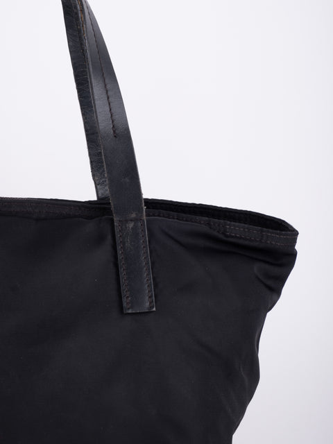PRADA Vintage Black Nylon Tote Bag