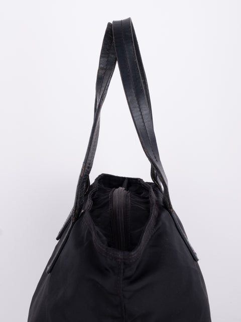 PRADA Vintage Black Nylon Tote Bag