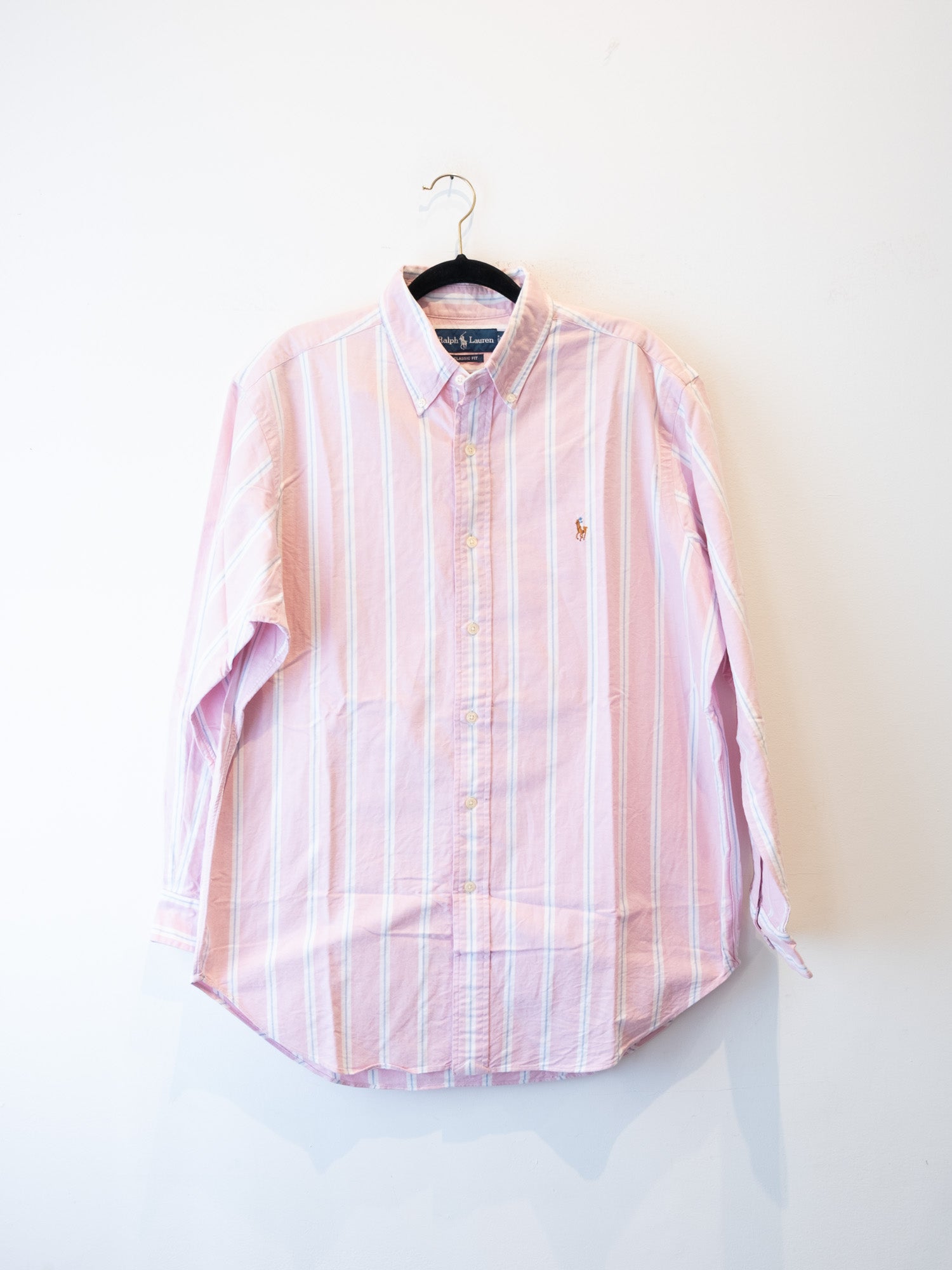 Ralph Lauren Striped Oxford Shirt – Pink & White
