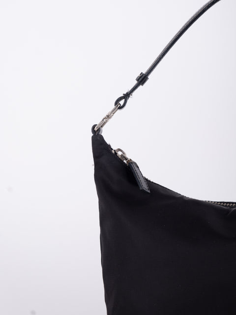 PRADA Vintage Black Nylon Hobo Bag