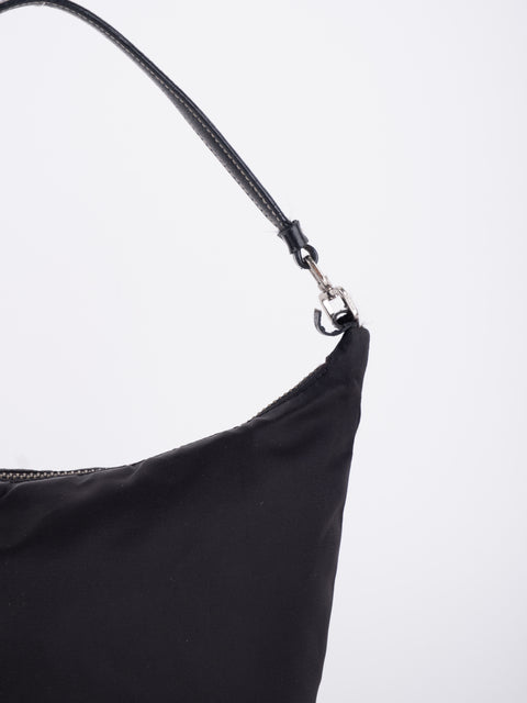 PRADA Vintage Black Nylon Hobo Bag