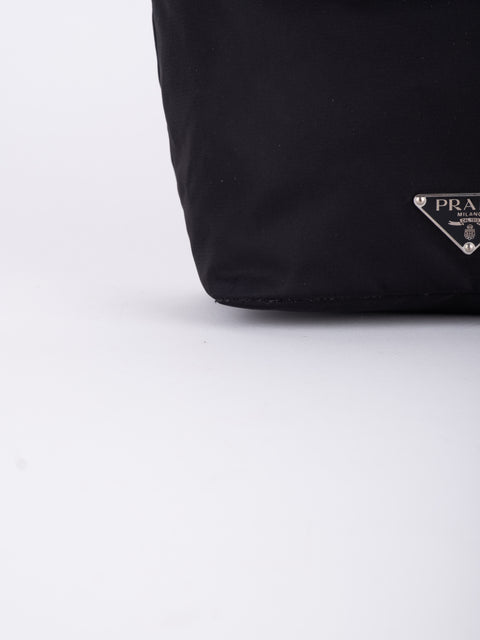 PRADA Vintage Black Nylon Hobo Bag