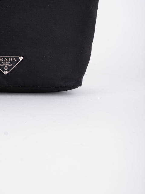 PRADA Vintage Black Nylon Hobo Bag