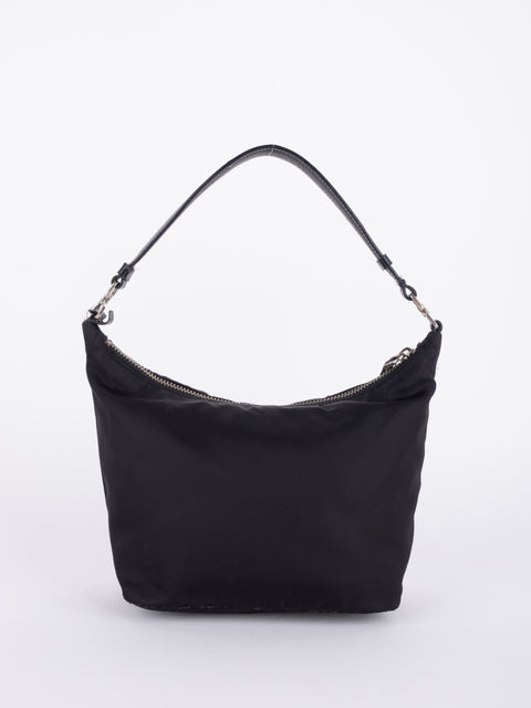 PRADA Vintage Black Nylon Hobo Bag