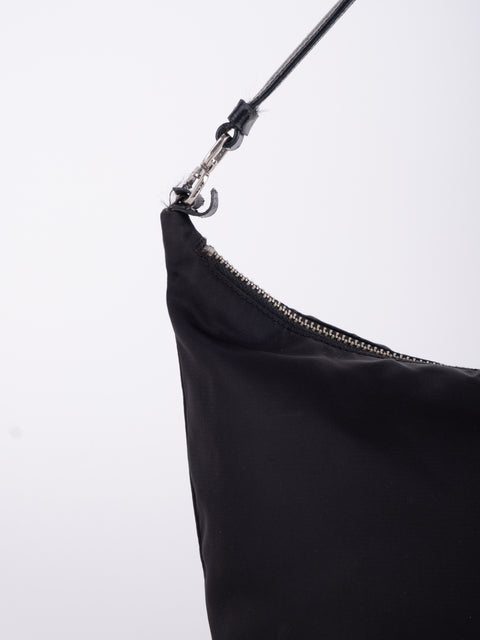 PRADA Vintage Black Nylon Hobo Bag
