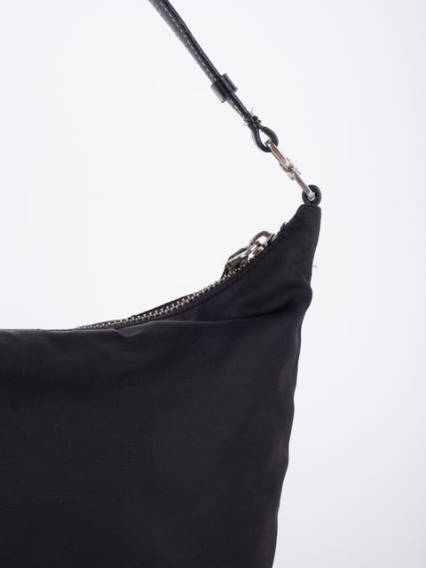 PRADA Vintage Black Nylon Hobo Bag