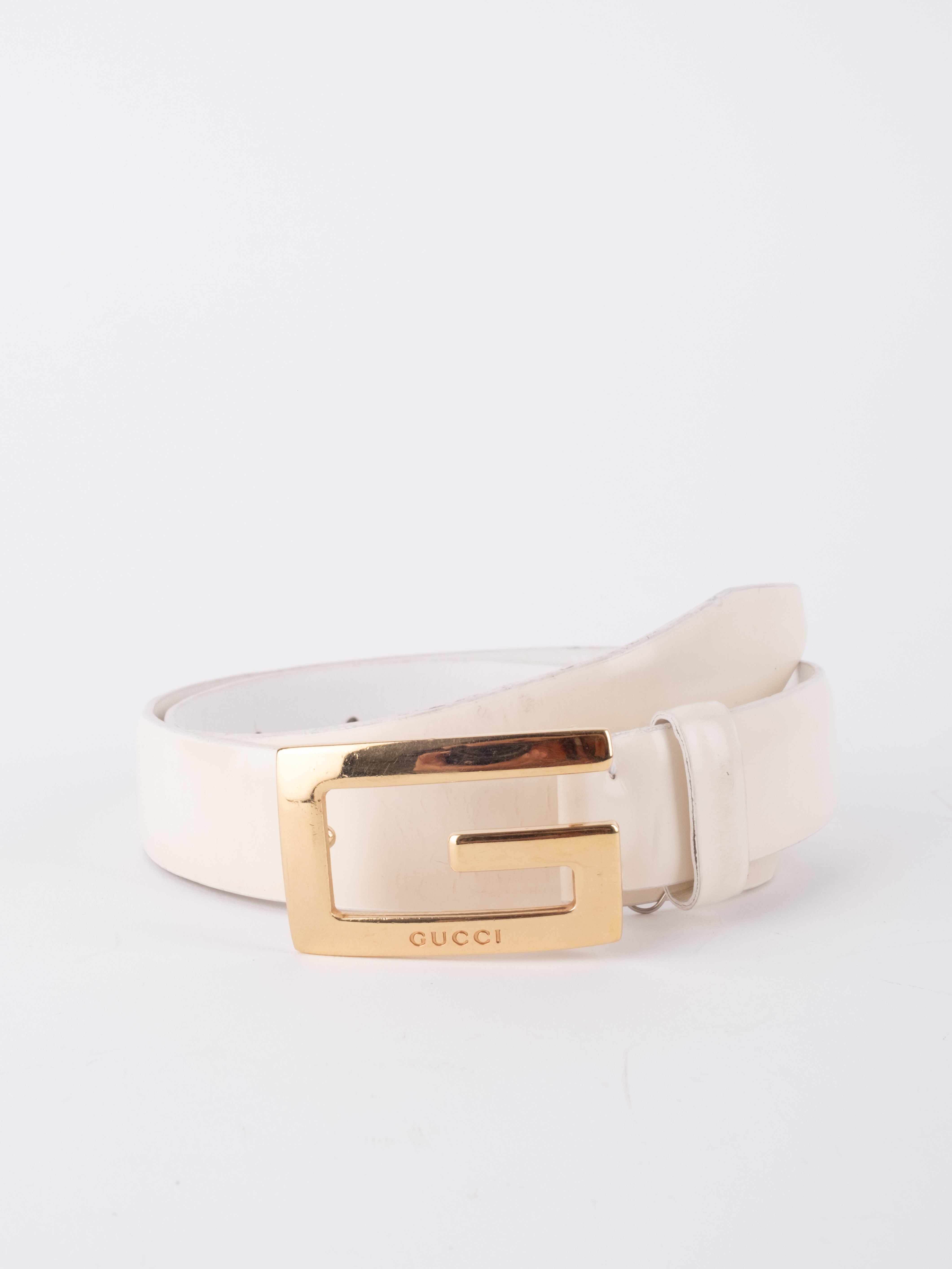 Gucci White Belt 75 cm