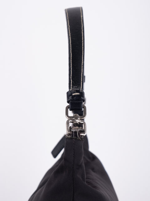 PRADA Vintage Black Nylon Hobo Bag