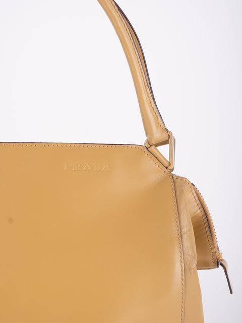 PRADA Vintage Mustard Top Handle Bag