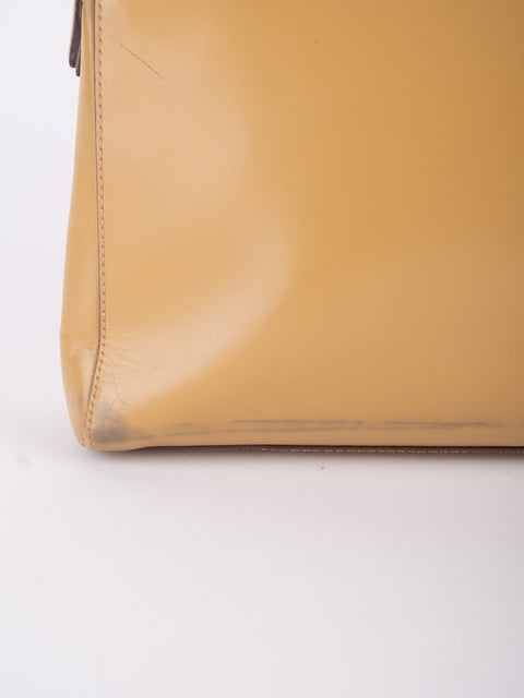 PRADA Vintage Mustard Top Handle Bag