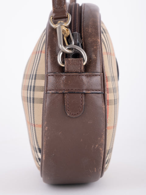 BURBERRY Vintage Nova Check Mini Crossbody Bag