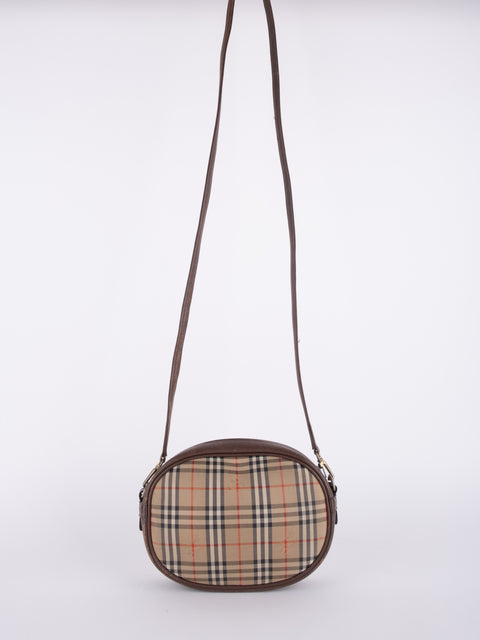 BURBERRY Vintage Nova Check Mini Crossbody Bag