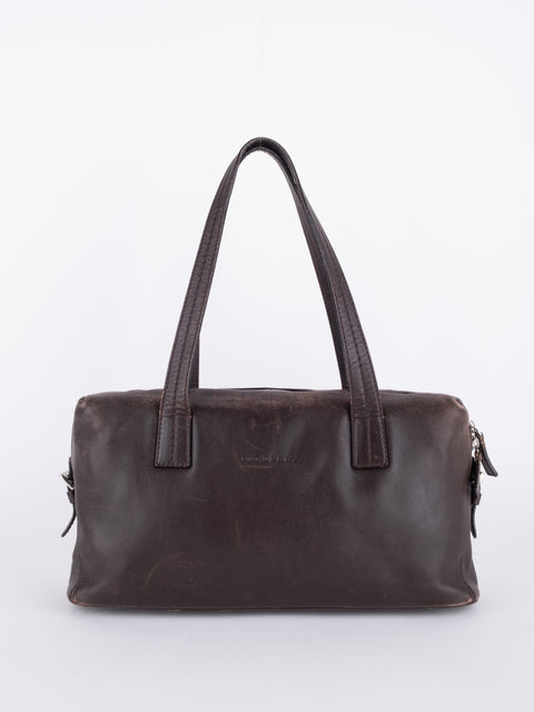 BURBERRY Vintage Dark Brown Shoulder Bag