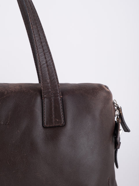 BURBERRY Vintage Dark Brown Shoulder Bag